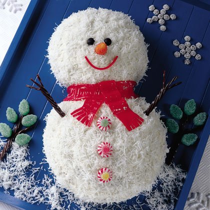 Торт Снеговик Новогодние торты