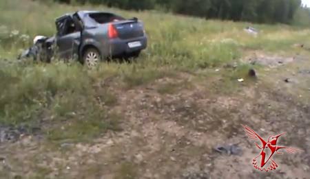 Видео аварии, в которой погибли офицеры МВД Удмуртии