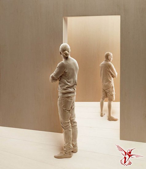 Невероятно реалистичные деревянные скульптуры людей